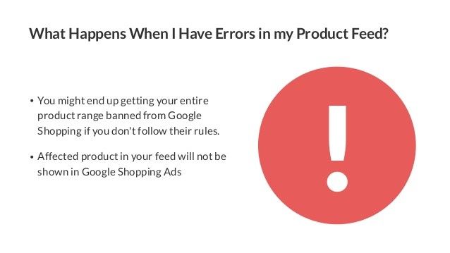 error in product feed