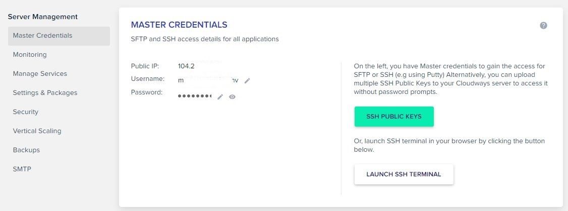 Cloudways Managed Hosting server management