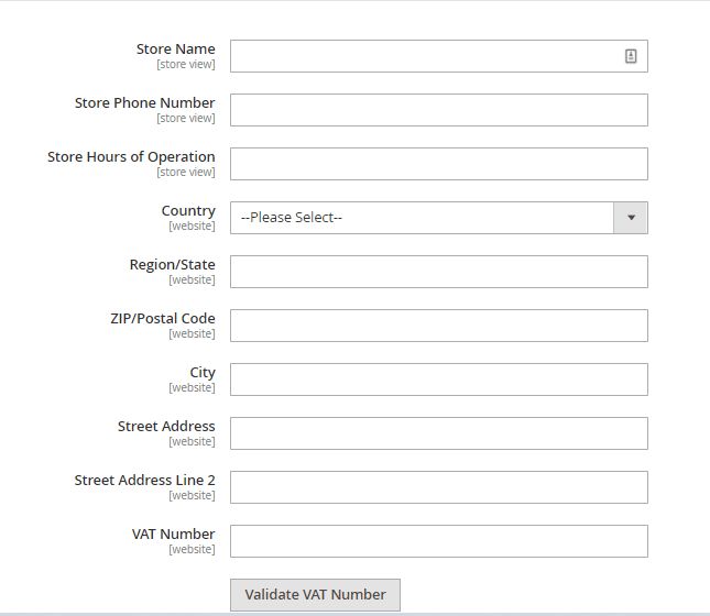 Locale Option and store information configuration in Magento 2 Store Information