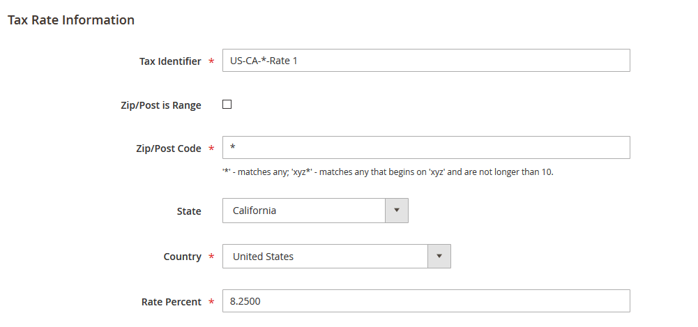 How to setup Tax Rules and Related configuration in Magento 2 tax rate information