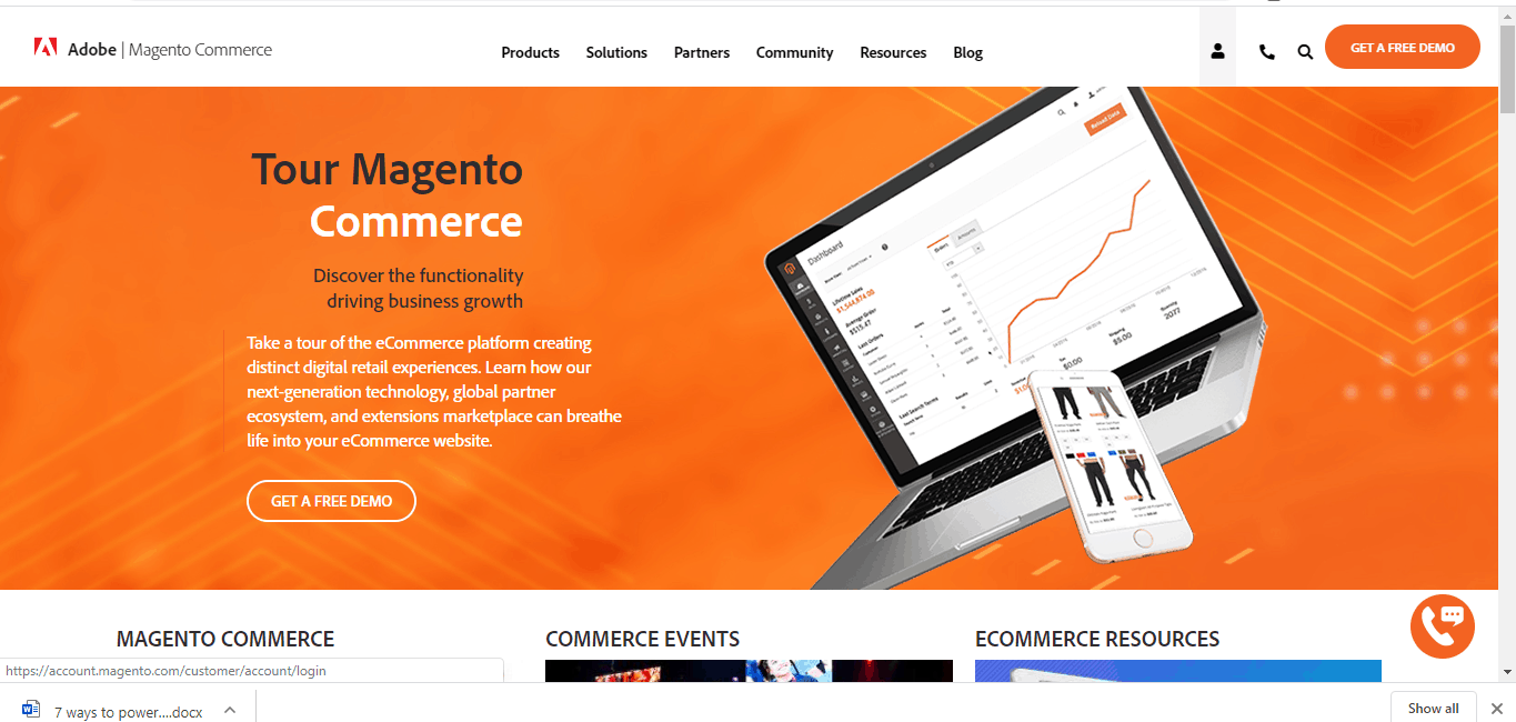 1 . go to magento.com 1