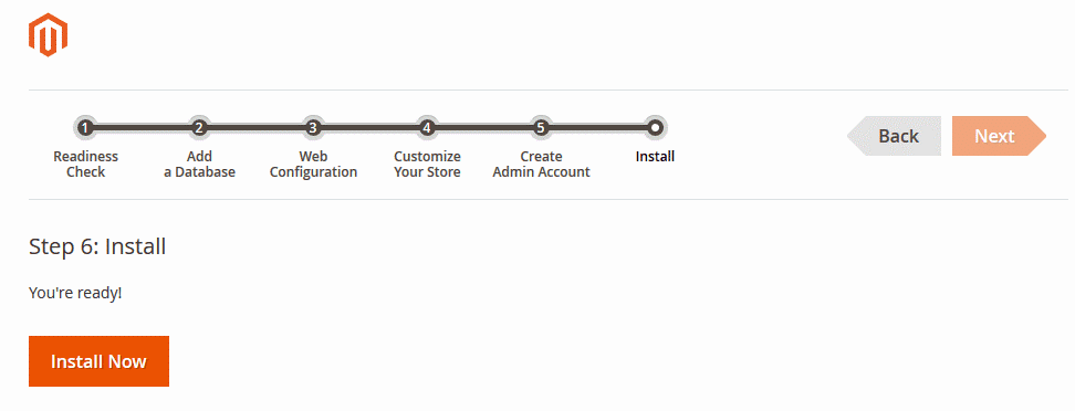 final install magento 2 1