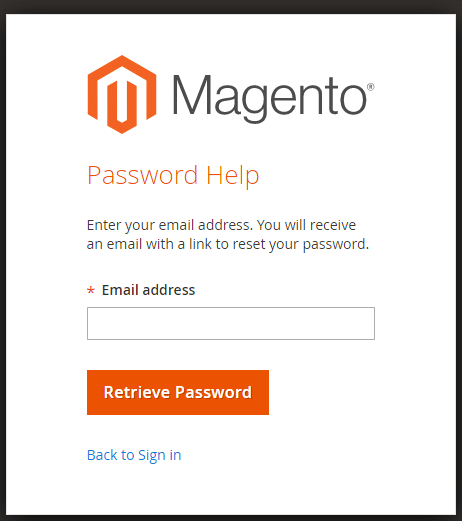 magento 2 password reset