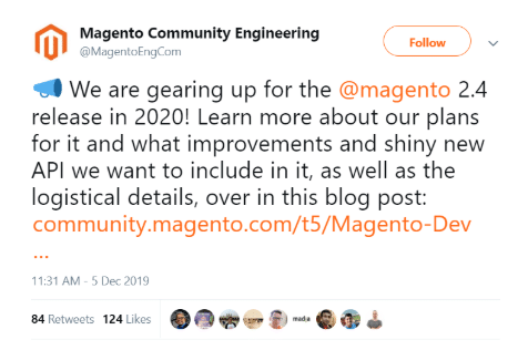 magento community engineering tweet