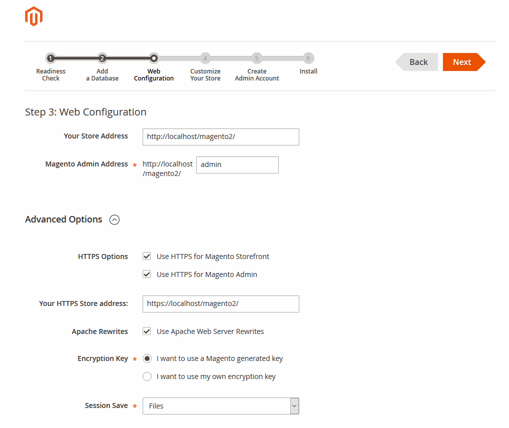 web configure