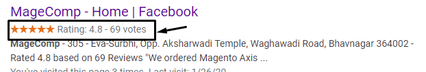 MageComp review snippet on google 2