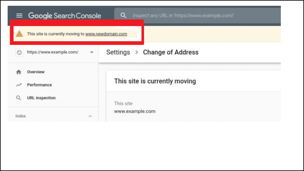 New features for the search console change of address tool in webmaster