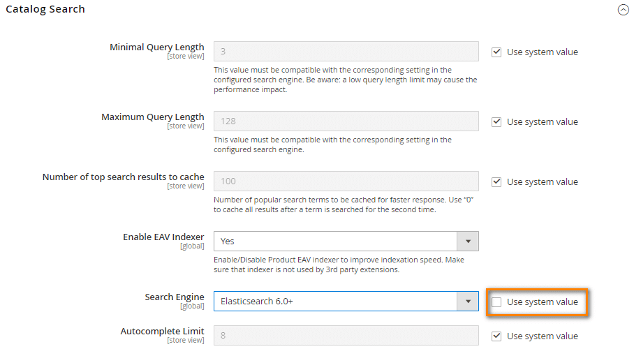 Search engine magento 2