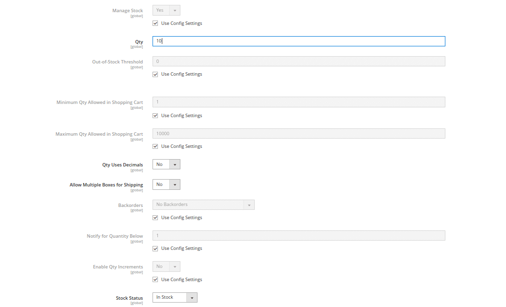 Tick the Checkbox to use the Config settings