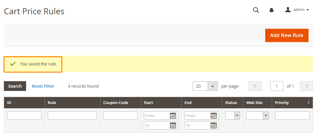 Cart Price Rule in Magento 2