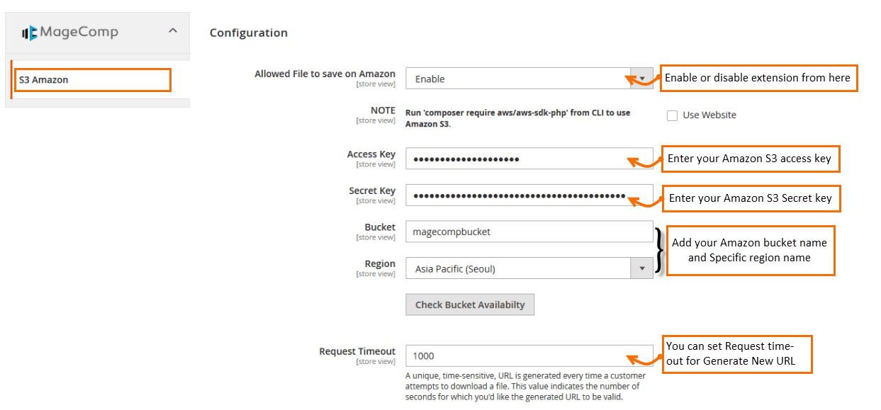 Configure Amazon S3 with Magento 2