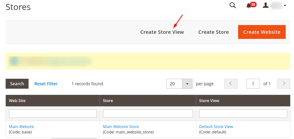 Create Store View