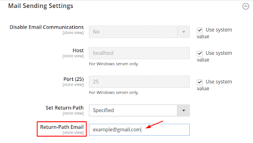 return-path email settings