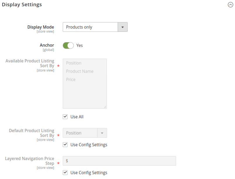 Display Settings