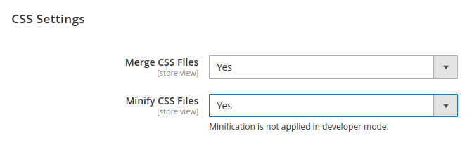 CSS settings