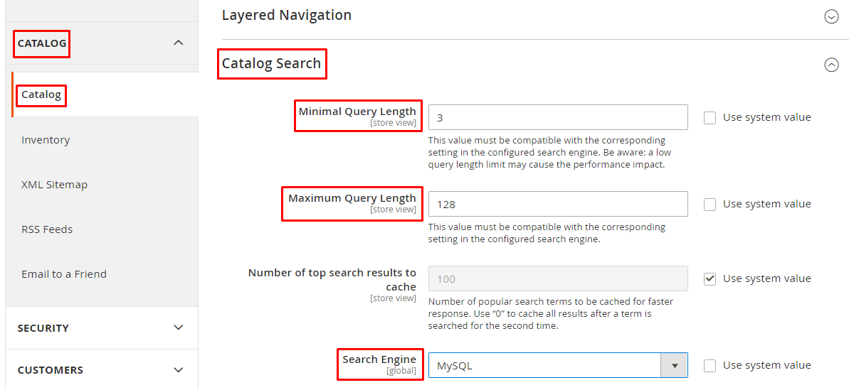 catalog search magento 2