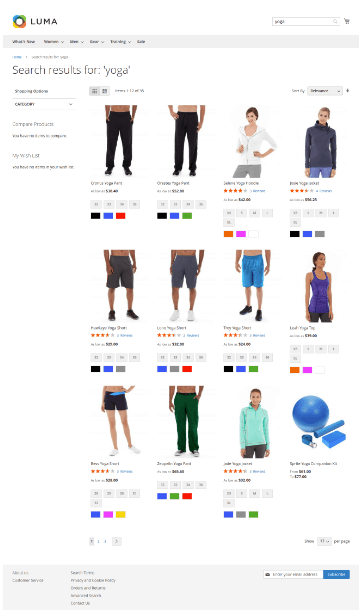 search results magento 2