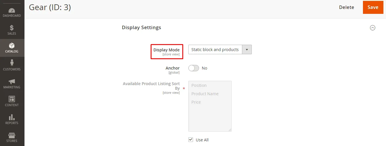 Display Settings