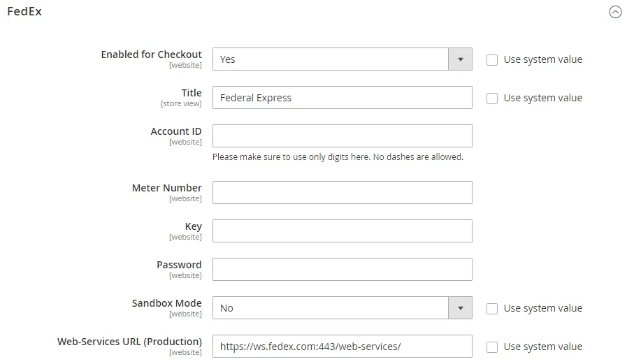 MageComp blog How to Configure FedEx Shipping Carrier in Magento 2