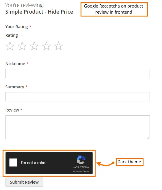 Frontend-Product-review-form