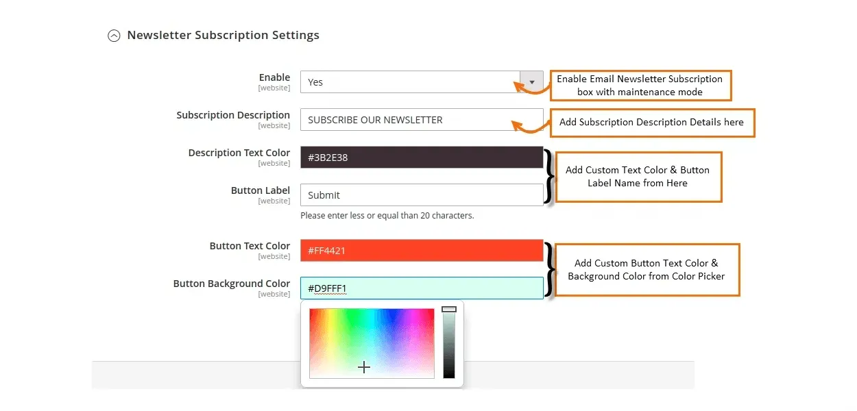 newsletter-subscription-settings