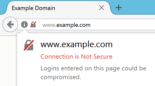 not secure website