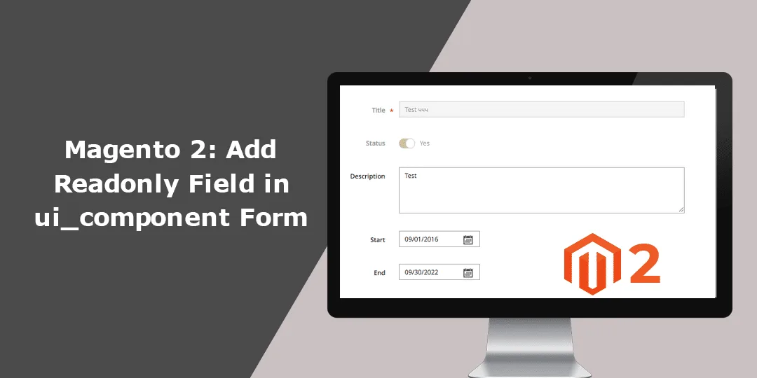 Add Readonly Field in ui component Form in m2