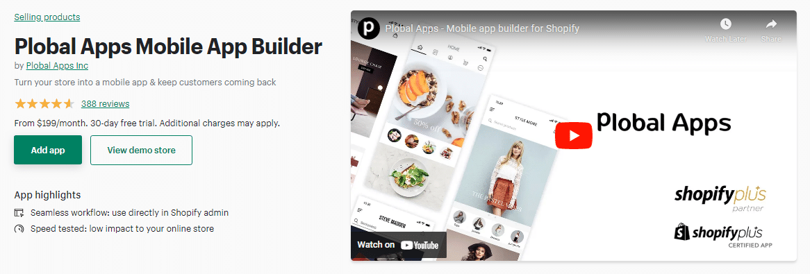 plobal - shopify mobile app builder