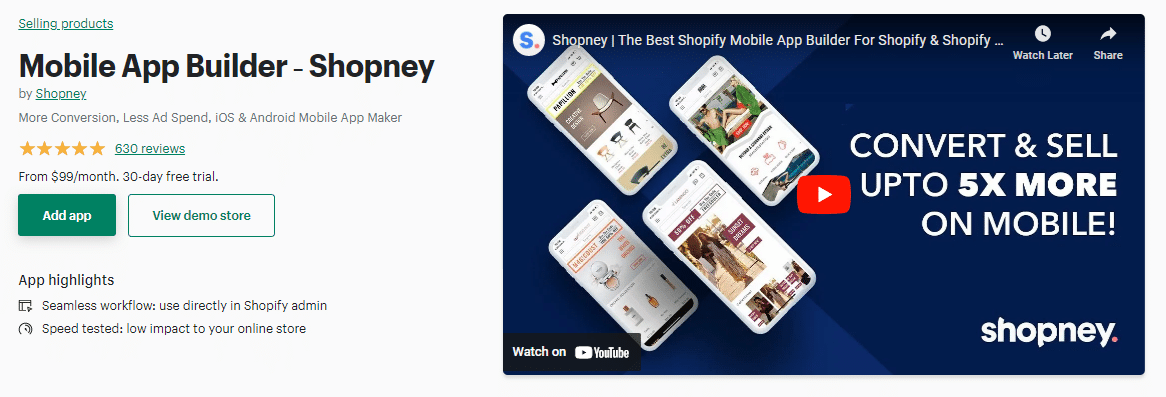 shopney - shopify mobile app builder