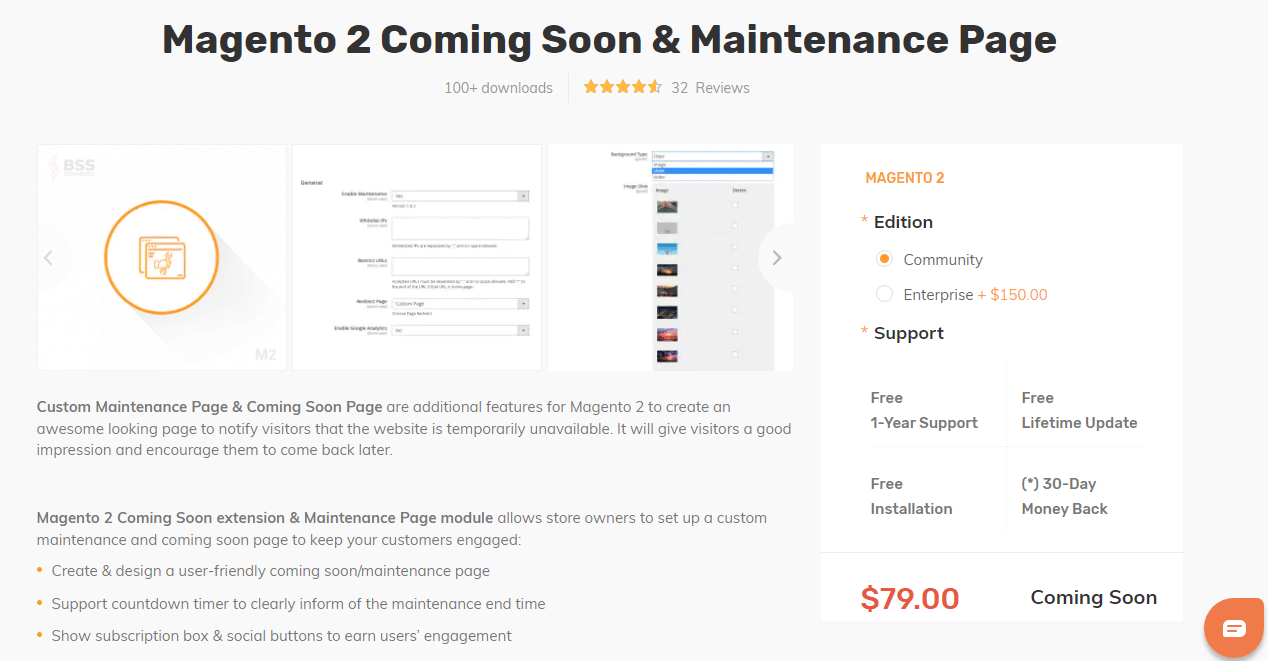 BSSCommerce - Magento 2 Coming Soon & Maintenance Page