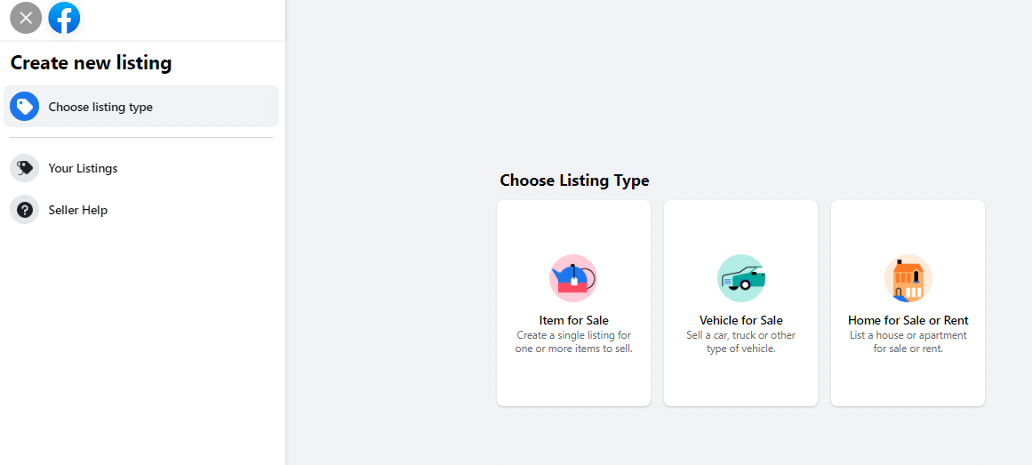 Choose Listing Type