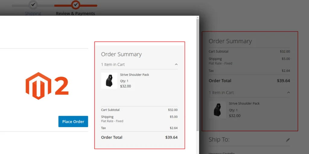 How to Move Cart Total Below Cart Items in Checkout Page in m2