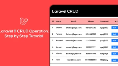 Laravel 9 CRUD Operation Step by Step Tutorial