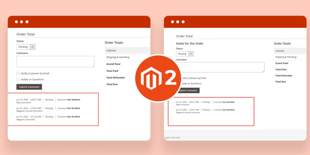 How to Delete a Specified Order Status Comment in Magento 2