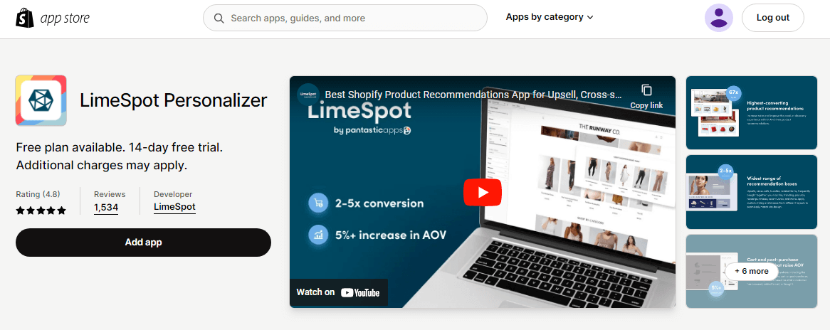 LimeSpot Personalizer