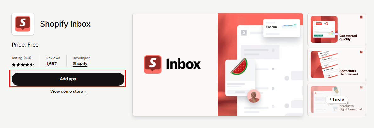 Shopify Inbox - Add App