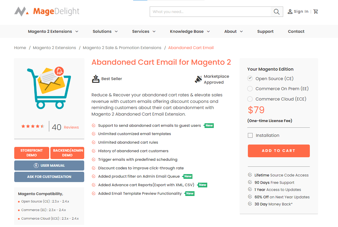 Top 10 Magento 2 Abandoned Cart Email Extensions