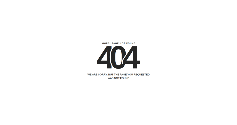 Custom 404 Error Page