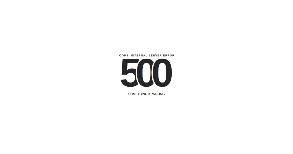 Custom 500 Error Page