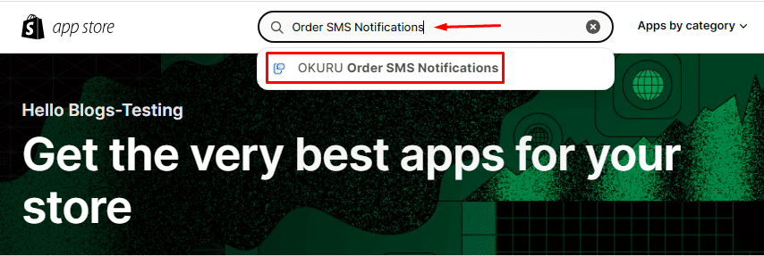 Search SMS Order Notifications App