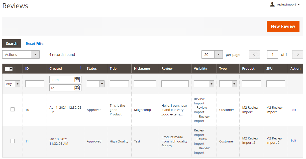 How to Import & Export Product Reviews in Magento 2