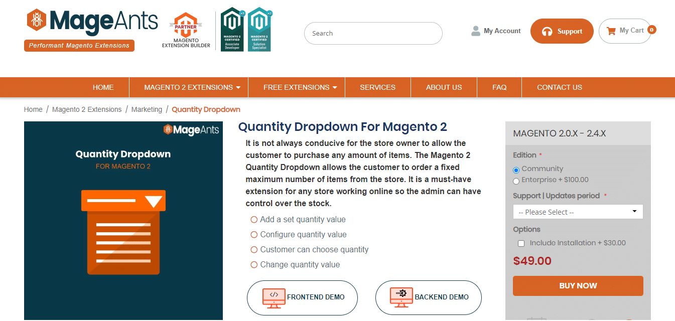 Top 6 Magento 2 Quantity Dropdown Extension Providers