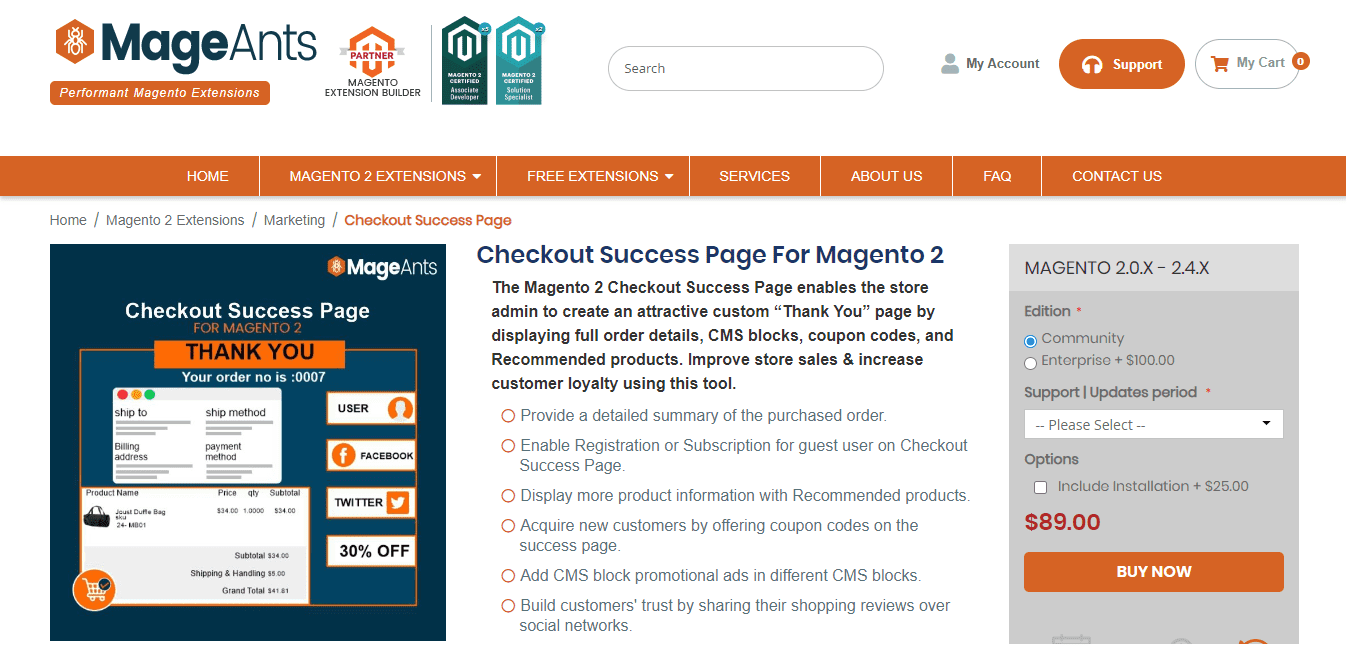 10 Best M2 Checkout Success Page Plugins for Attractive Thank You Pages