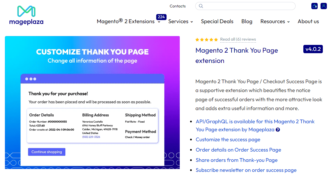 10 Best M2 Checkout Success Page Plugins for Attractive Thank You Pages