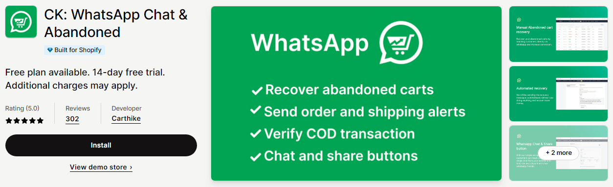 CK WhatsApp Chat & Abandoned