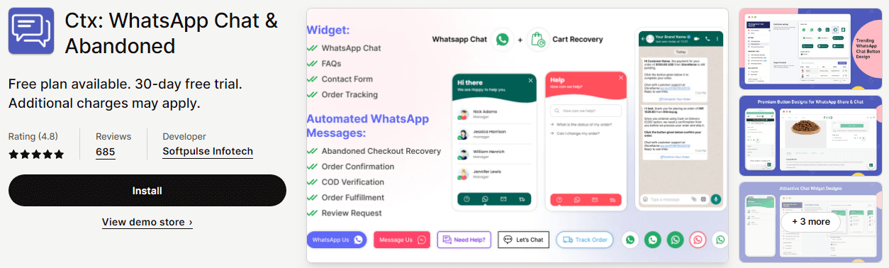 Ctx WhatsApp Chat & Abandoned