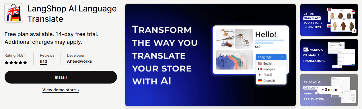 LangShop AI Language Translate