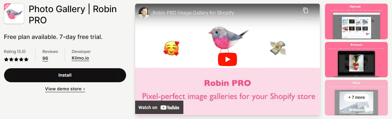 Photo Gallery Robin PRO