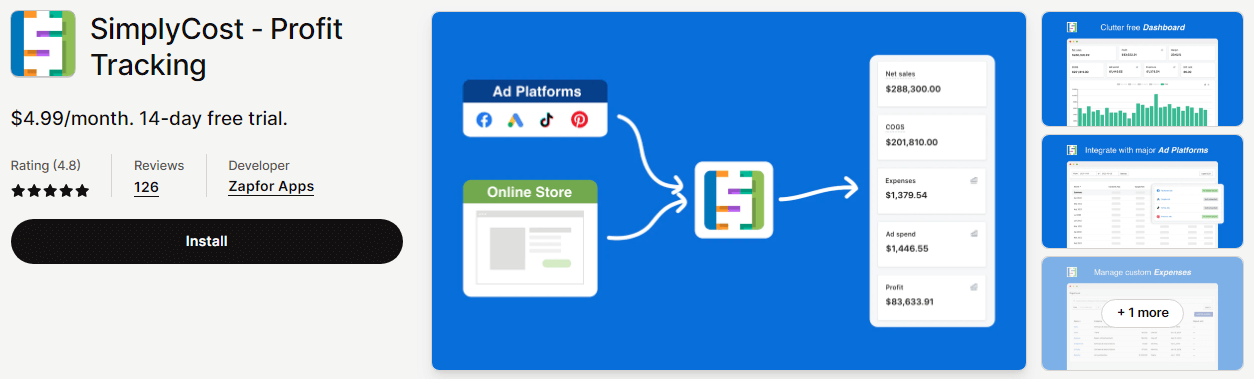 SimplyCost ‑ Profit Tracking