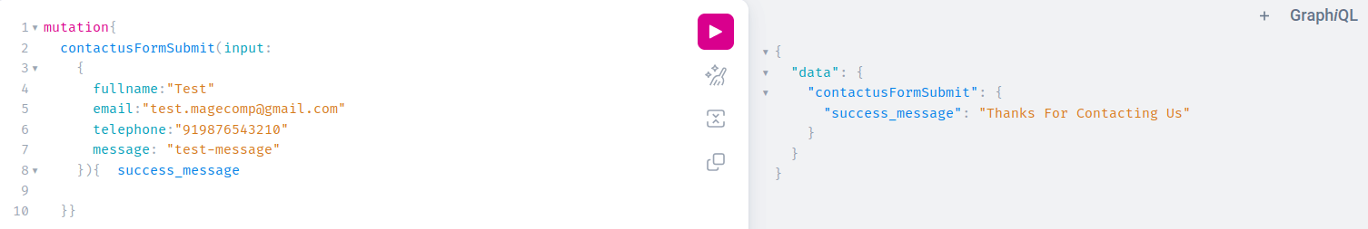 Submit Contact Us Data using GraphQL API in Magento 2